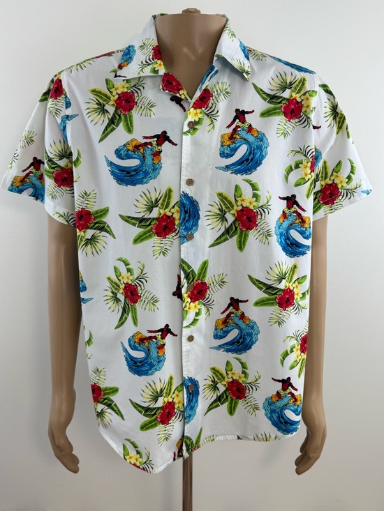 Marvel Other - Marvel Deadpool Hawaiian Surf Button-Down Short-Sleeve Shirt, Men's Size Large